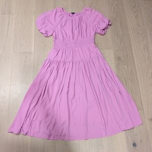 Pink Puff Sleeve Dress